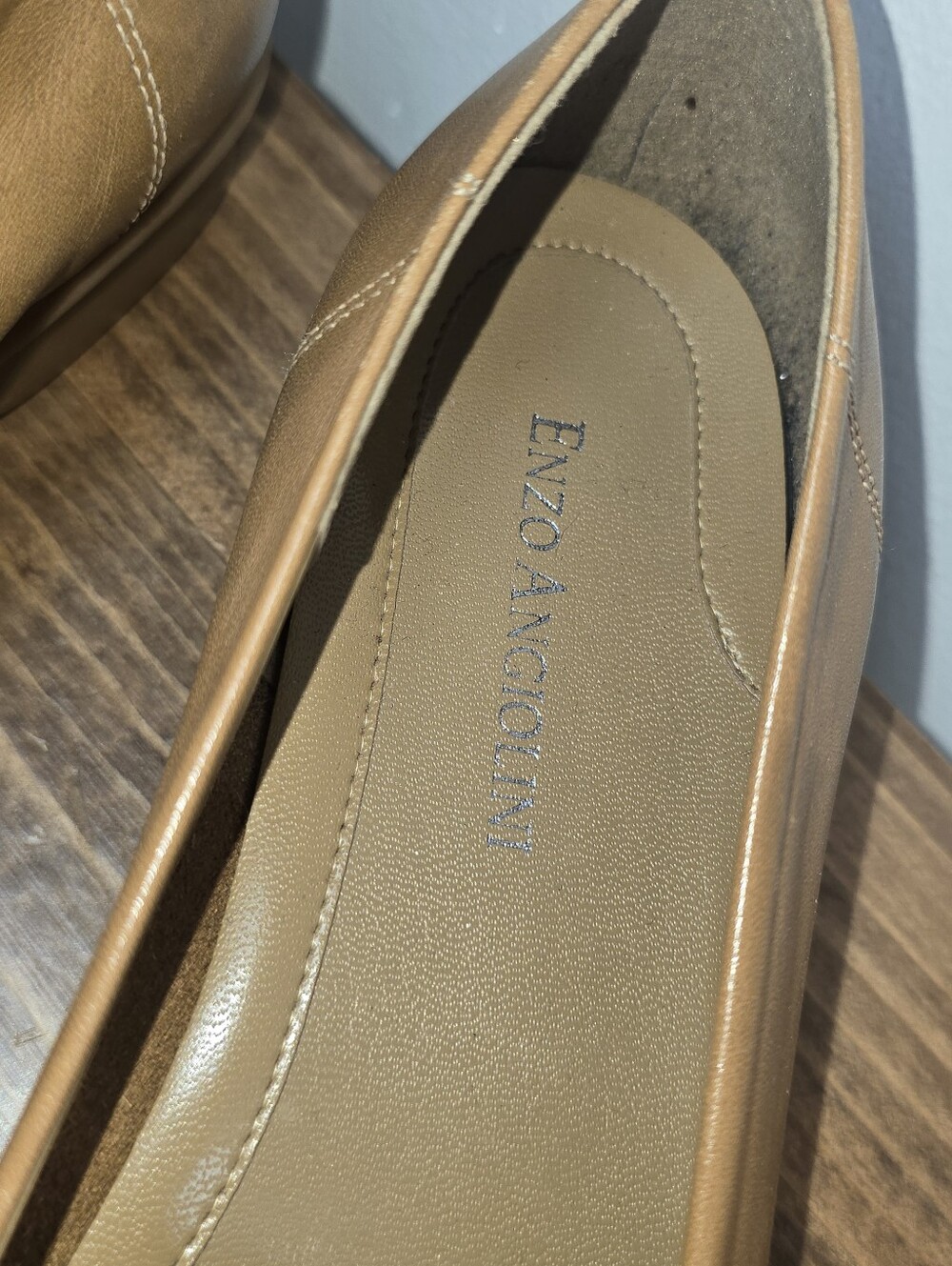 Enzo Angiolini NWOT Tan Leather Buckle Loafers Women's Size 7M - Picture 5 of 10